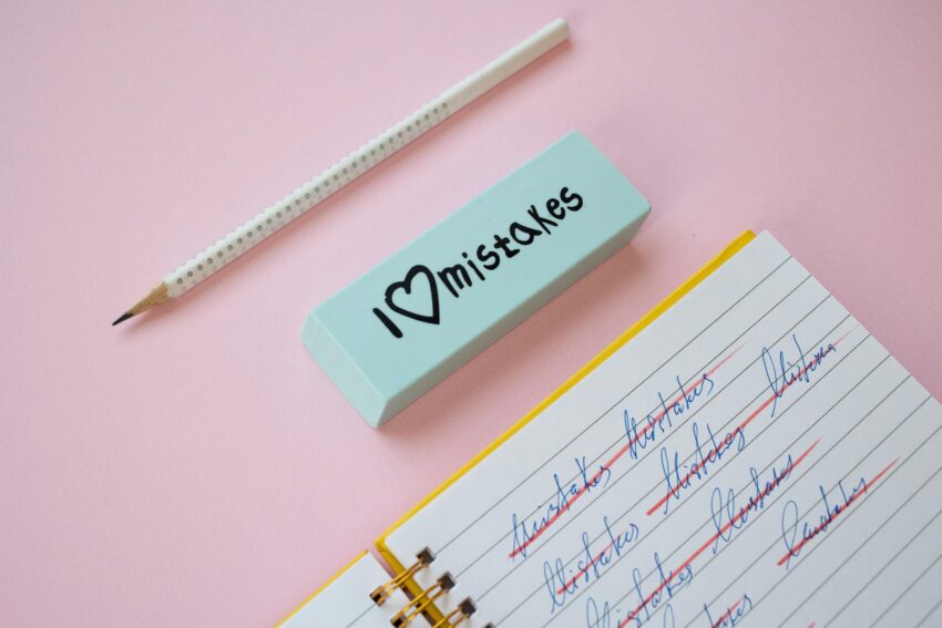 I love mistakes and a notebook