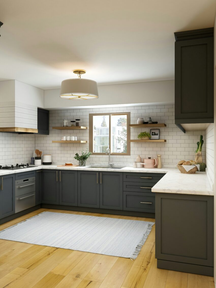 a neat and beautiful kitchen