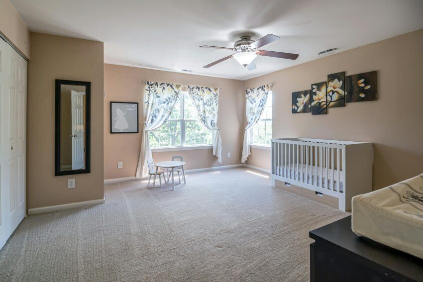 clean baby room